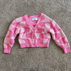 Old Navy Girl's Pink Retro Cardigan Size XS 5